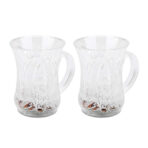 Flashing Cup LED Water Sensor Light up Cup with Handle for Home Kitchen Fun Luminous Water Cup, Party Birthday Nightclub Christmas Disco Entertainment Cup (2 Pcs Set)