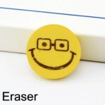Smiley Design Eraser ?Soft Rubber Eraser for Kids, Students & Office Use (1 Pc Mix Design) - Image 2