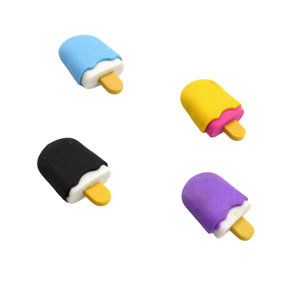 02_bac5a117-53c5-4d00-8de0-77a6e4b7efef.jpg Dessert Erasers Set: Donut, Lollipop, Ice Cream, Cone Shapes ?Fun B'Day Return Gift - Image 1