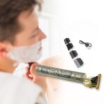 Men?? Hair Beard Trimmer Electric Clipper with Guide Combs, Oil Cleaning Brush - Image 3