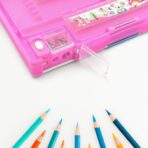 Printed Multi-Compartment Pencil Case for Children | Large Capacity Compass Box & Organizer | Fun Kids School Stationery - Image 4