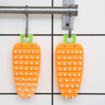 Vegetable Scrubbing Brush, Vegetable Scrubber Fruit Brush Carrot Shape Vegetable Brush for Potato for Vegetable - Image 2