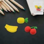 Mix Design Fancy Stylish Colorful Erasers (1 Set 3 Pc Set)