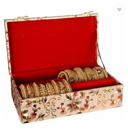 41vogiLw8aL.jpg Premium Velvet Bangle Box Organizer - 2 Slot Multi-Slot Jewellery Storage Box for Women - Elegant Bangle Holder and Travel-Friendly Gift Case (Multi Colour) - Image 1